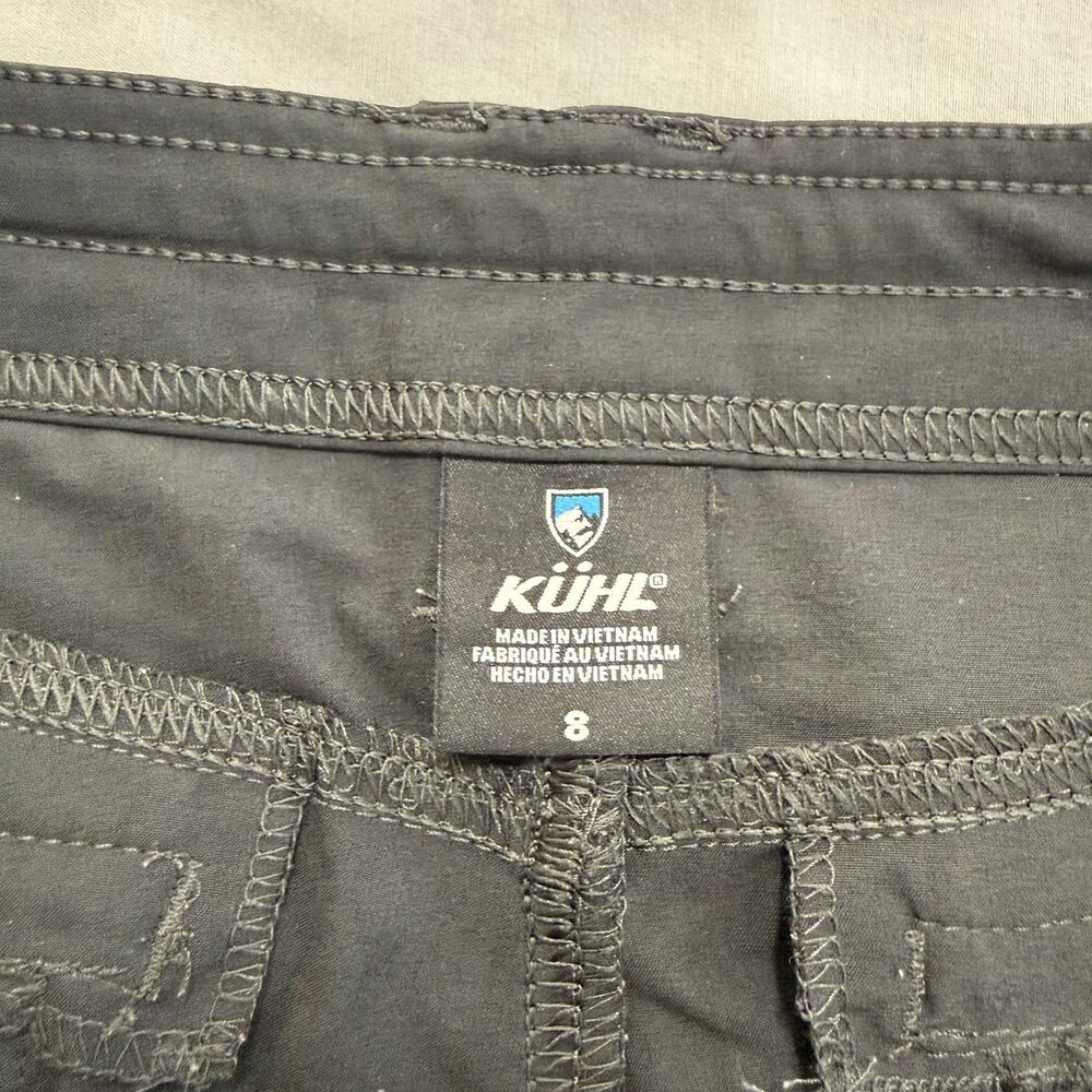 KÜHL Freeflex 10" inseam Cargo Shorts Womens size 8 Black Hiking/Camping Stretch - Picture 6 of 13